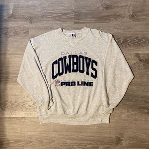 Russell light grey Dallas Cowboys crewneck